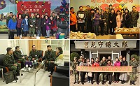上圖:主任與北竿、南竿志工媽媽合影。下圖:主任與東莒、西莒志工媽媽座談。(圖/文:翁正坤)