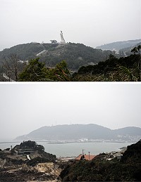 　又是一片灰濛濛的天，2017年的最後一天與2018年的第一天，都要在這片空污之中度過；環資局表示，這波空污國內媒體號稱3年之內最糟糕空氣，31日及1日這兩天都持續發布空污警訊，提醒敏感性族群包括有心臟、呼吸道及心血管疾病患者、孩童及老年人留在室內。（圖／文：曹重偉）