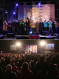 2018愛在馬祖跨年晚會熱鬧滾滾,現場除了有精彩歌舞表演外,更有獎項豐富的摸彩活動,現場氣氛嗨到最高點。(圖/文:吳嘉榮)