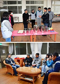 　針對介壽國小及幼兒園連續因腸病毒疫情而停課，衛福局一行5日上午由局長謝春福率同仁前往訪視，在校長吳健忠陪同下走訪園內各區域，對校方防治情形表示滿意。（圖／文：曹重偉）