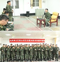 副指揮官逐一詢問新科少尉受訓心得。(圖/文:謝宏源)