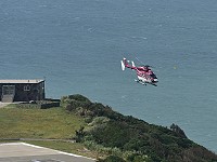 　直升機是東引居民重要的交通工具，106年向鄉公所請領交通補助的人次達1205人。（圖／文：陳其敏） 