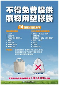 響應限塑政策一起來!連江縣符合此次公告新增7大類限塑列管對象共有45個店家,店家也會在店內明顯處張貼限塑公告及限塑店家貼紙,自1月1日起不可提供免費的一次性塑膠袋。(圖:連江縣環境資局)