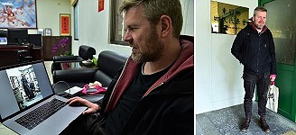 　來自比利時的Franky Verdickt，再度踏上東引島，計畫以一個禮拜的時間從事攝影創作。（圖／文：陳其敏）
