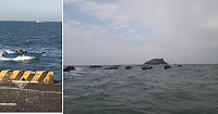 大陸籍快艇入侵莒光海域釣魚,危及漁民權益。(圖/文:宋幸儒、莒光漁民)