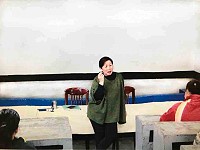 志工媽媽與官兵互動。(圖/文:洪慶傳)