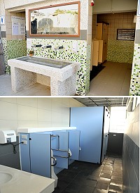 北竿后澳等4間公廁整修後品質大幅提升,空間明亮設備新穎。(圖/文:陳鵬雄)