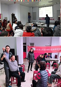 　莒光社區健康營造中心辦理「憂鬱症、睡眠障礙及經絡按摩」，鄉親受益良多。（圖／文：宋幸儒、莒光社區健康營造中心）