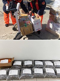 年節將近有不少走私謀利情事,岸巡總隊東引中柱安檢所即時查獲,為國人鄉親食品安全及健康把關。(圖:第十海岸巡防總隊)