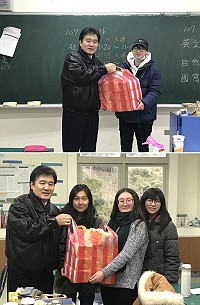107學年度大學學科能力測驗26日登場,教育處長陳冠人特別前往馬中考場為考生加油打氣。(圖/文:吳嘉榮)