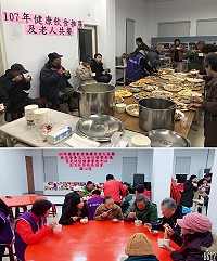 莒光社區健康營造中心舉辦健康飲食推廣及老人共餐活動,與大家分享健康的生活觀念。(圖:宋幸儒、莒光健康營造中心)