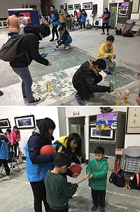 北科大創意夜市「小小兵遊台灣」登場,各縣市特色融入遊戲,寓教於樂內容大人小孩都玩得不亦樂乎。(圖/文:馮紹夫)