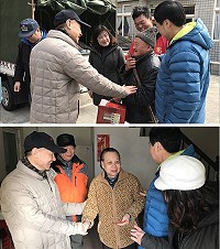 縣長劉增應、議長張永江走訪莒光賀新年,並致贈65歲以上年長鄉親及身心障礙者春節慰問金。(圖/文:宋幸儒)