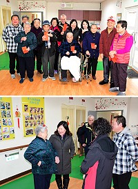15日就是農曆除夕,莒光鄉公所及鄉代會8日由鄉長謝春欗會同副主席林宏豫、代表王秀金一行前往大同之家舉辦關懷莒光長者活動,噓寒問暖之外,還致贈每位老人家一份大紅包,讓老人家都相當開心。(圖/文:曹重偉)