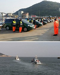 海巡署北部地區巡防局第十一巡防區為維護馬祖地區治安及經濟活動,8日統合第十海巡隊、連江機動查緝隊及第一○海岸巡防總隊等單位實施107年度春節擴大威力掃蕩任務。(圖:第十海岸巡防總隊)