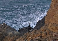 「山猴」宋誌明,11日下午在兩凸釣魚留下的最後身影。(圖:劉姓鄉親)