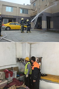 西莒消防隊、西莒義消分隊辦理春節元宵火災搶救演練,及會同台電人員進行家戶用電安全宣導,希望大家能有個安全又快樂的春節假期。(圖/文:西莒消防隊、宋幸儒)