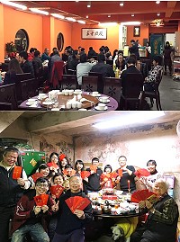 過年全家大團圓,南竿大型餐廳15日除夕桌餐大爆滿,並以家戶訂桌最多。福澳林振雲兄弟及子女回老家與母親一起過年,個個都有大紅包,全家熱鬧歡騰。(圖:馬祖日報編輯部)