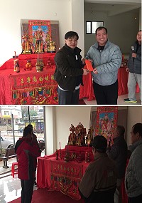 山隴境白馬尊王廟委會舉辦白馬尊王金牌暨發財金擲筊活動,吸引民眾信士踴躍參與。(圖/文:馮紹夫)