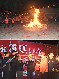 坂里十三暝盛大登場,獨特燒馬糧習俗吸引眾人目光,全村歡騰的熱鬧景象,讓各地遊客與媒體直呼「真精彩!」。(圖/文:馮紹夫)