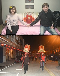 　白馬尊王每年為家中有喜事的社友送喜，今年打破慣例前往外村送喜，為新人送上祝福，也為板里十三暝劃下圓滿句點。（圖／文：馮紹夫）