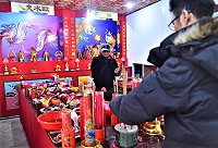 　正月十四，東引「臨水夫人」舉行擺暝。（圖／文：陳其敏） 