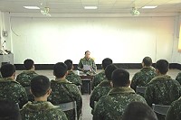 指揮官實施精神講話。(圖/文:翁正坤)