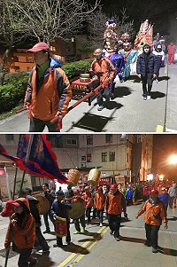 金板境天后宮元宵出巡遶境祈福活動5日盛大登場,隊伍綿延出巡,現場氣氛熱鬧沸騰。(圖/文:吳嘉榮)