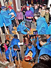 　東引白馬尊王祈福遶境，今年首度舉辦擲筊比賽，吸引眾多鄉親參加。（圖／文：陳其敏） 