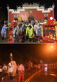 　牛角元宵「二十暝」迎神遶境風雨無阻，眾人同心協力完成村莊年度盛事。（圖／文：馮紹夫）