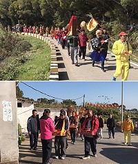 西坵彣大王廟迎接陳元帥到府作客,擺暝迎神活動熱鬧登場。(圖/文:宋幸儒)
