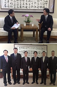 行政院長賴清德21日與縣長劉增應、立委陳雪生、議長張永江會面,就推動興建南北竿跨海大橋計畫表示支持,以8年期程第1年可先行匡列6500萬作為綜合規劃費。(圖:連江縣政府)