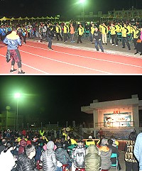 2018第2屆北竿硬地超級馬拉松今日正式開賽,昨日舉辦選手報到與選手之夜,主辦單位歡迎各地選手到來,也祝福選手們能爭取佳績、享受挑戰!(圖/文:馮紹夫)