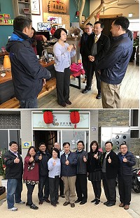 　農委會茶葉改良場來馬了解馬祖茶及野生種枸杞相關現況，並參加雲津客棧正式開幕啟用典禮。（圖／文：吳嘉榮）