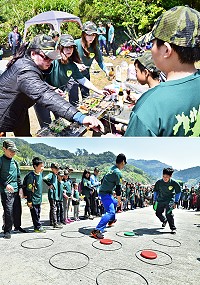 東引國中小暨附幼拜訪春天,前進北海苗圃園區野炊,共度快樂時光。 (圖/文:陳其敏)