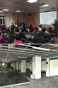 南竿鄉公所舉辦介壽獅子市場首次招商說明會,說明攤商各項權益,其中租金問題引發民眾熱議。(圖/文:馮紹夫)