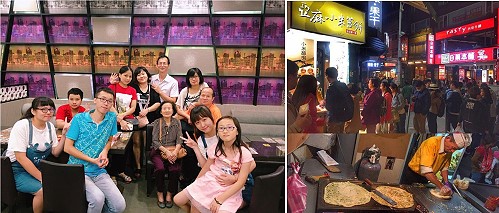 東莒福正曹程皓(圖後中)與家人,經營禾稼亞麻小米蔥油餅攤位遍及全台夜市,成功在在台灣蔥油餅界占有一席之地。(圖/禾稼公司)