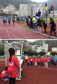 介壽第43屆校慶運動會30日舉行,同學們盡情揮灑汗水,展現年輕人的活力與熱情。(圖/文:吳嘉榮)