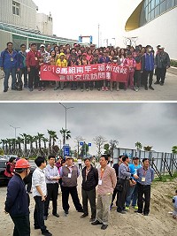 2018南竿-琅岐會親交流訪問團陳氏家族78人由南竿鄉長陳振國、鄉代會主席陳志華陪同5日清明節返回琅岐老家祭祖尋根。(圖:南竿鄉公所、鄉代會提供)