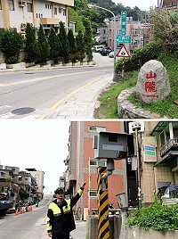 　南竿介壽村中隴所設固定式雷達測速設備，其測速點兩端已更換新式警示標誌完竣，並自13日起啟用，使用科學儀器執法，減少民眾對警方舉發交通違規公正性之疑慮。（圖／文：曹重偉）