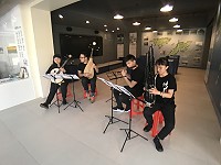 　台北藝術大學學生組成絲竹重奏樂團馬祖演出，拉開2018馬祖海灣音樂會跳島音樂祭序幕。（圖／文：蔡夢玲）