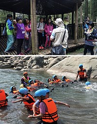 　馬祖地質公園深化教育回訪交流，前往草嶺地質公園與草嶺生態地質國小進行深度參訪及交流活動。（圖：馬管處）
