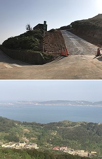 西莒好漢坡連結204制高點視野一級棒,莒光鄉公所進行道路改善工程,串聯環山道路,完工後將成為西莒觀光新景點。(圖/文:宋幸儒)
