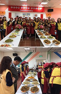 佛光會馬祖分會響應422世界地球日推廣蔬食愛地球活動暨志工媽媽辛勞及好手藝。(圖:佛光會馬祖分會)
