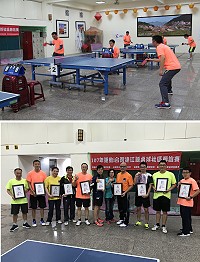 連江縣桌球社區聯誼賽22日社會組賽事,林紹森獲得單打冠軍,林紹森、林樹清獲得雙打冠軍。(圖/文:吳嘉榮)