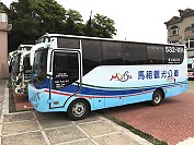 　連江縣公車處觀光公車5月1日正式上路，南竿、北竿、東引每天上、下午各1班車環繞各景點。（圖／文：吳嘉榮）