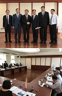 第4次榕馬會談昨天在民俗文物館4樓舉行,雙方討論各項議題。(圖/文:吳嘉榮)