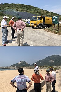 秘書長張龍德前往北竿進行年度環境衛生業務訪視,指示務必做好後端管理工作。(圖/文:陳鵬雄)