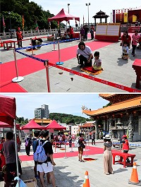 慶祝媽祖聖誕,馬港天后宮再次祭出擲筊大賽招人氣,首日共吸引500人次前往試手氣,其中還包括不少觀光客;7日上午9時至12時追加為預賽時段,提醒有意最後一搏的信眾把握機會前往參加。(圖/文:曹重偉)