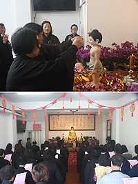 佛光會馬祖分會舉辦慶祝佛誕節暨母親節浴佛活動,與民眾共享法喜,同時推行「三好」運動。(圖/文:馮紹夫)